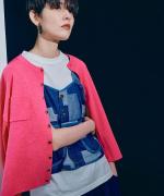 コットンミラノリブ　カーディガン